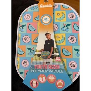 Franklin Leo Chun Top Junior Pro Pickleball Paddle Youth Polymer Fruit Pattern
